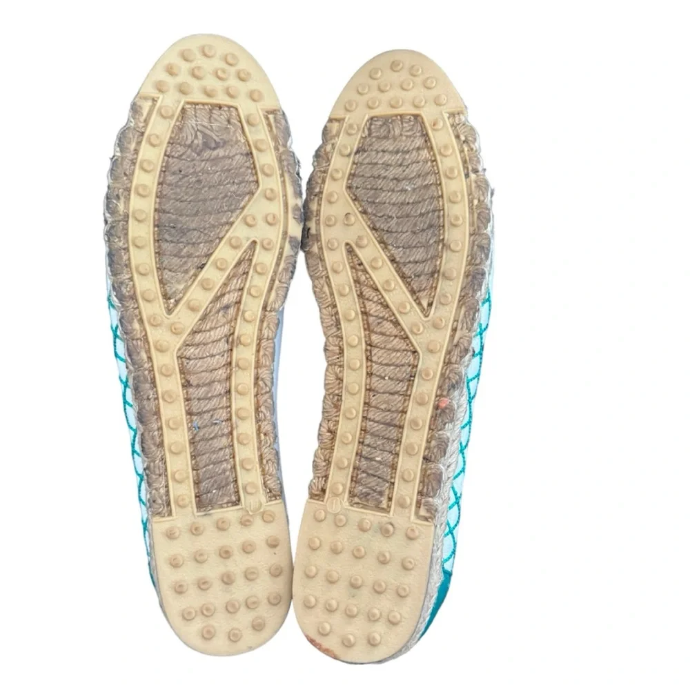 Knights LTD Made in Spain women’s Leather Espadrille Flats Tennis Design Size 11